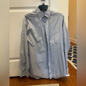 Lanesboro 16-34/35 Blue and Yellow Stripe Slim Fit Button Down